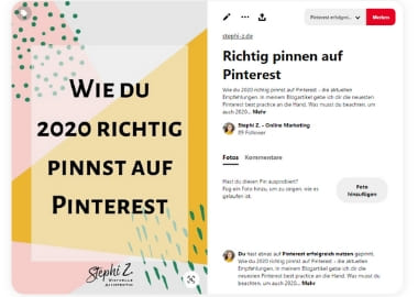 Pin Pinterest Pin Beispiel